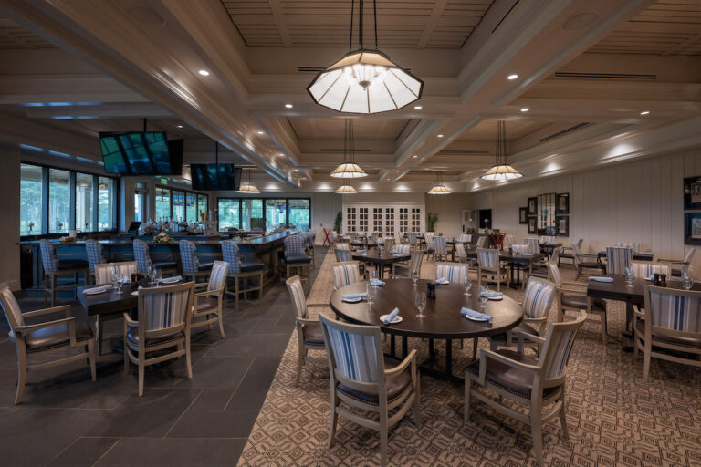 Cherokee Country Club Bar and Dining Room equipped with background music system for dining